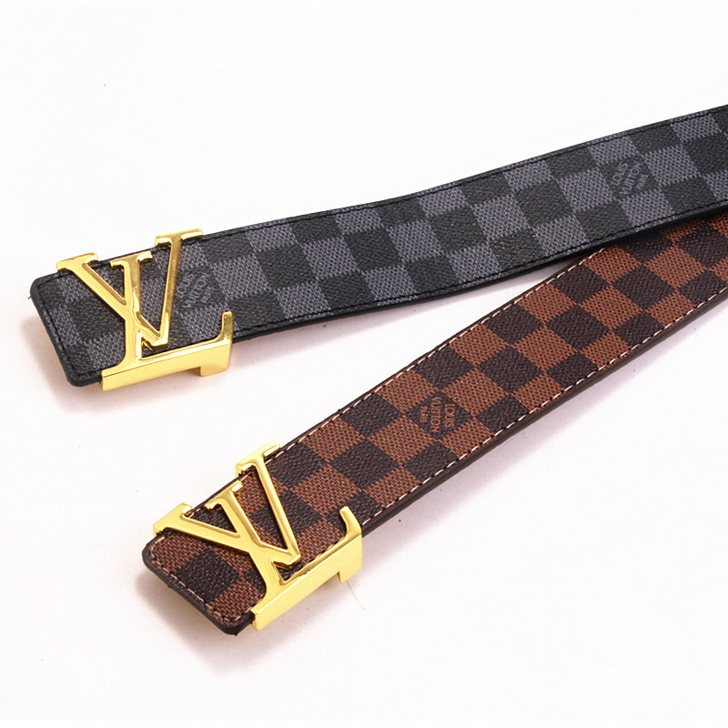 2019 New Arrival Men's Classic Lattice Belt Genuine Leather Belts