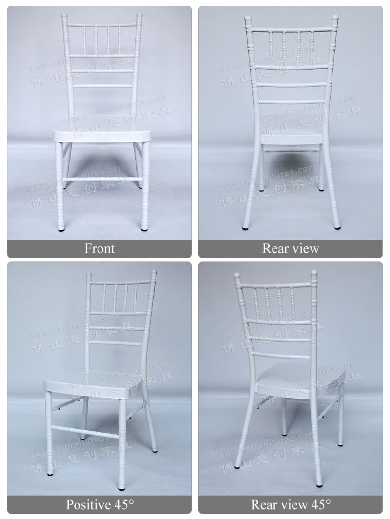 Wholesale Stacking White Metal Tiffany Chiavari Wedding Chair for Event and Banquet