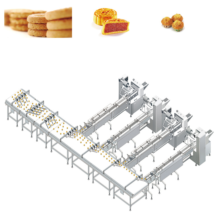 Automatic Feeding and Packing Line Biscuit Automatic Sorting Feeding Packaging Line