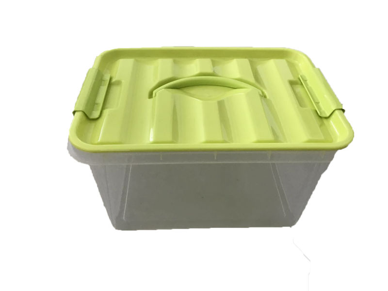 Household 16L Stackable Weaving Hollow Clothing Organizer PP Plastic Storage Box with Lid