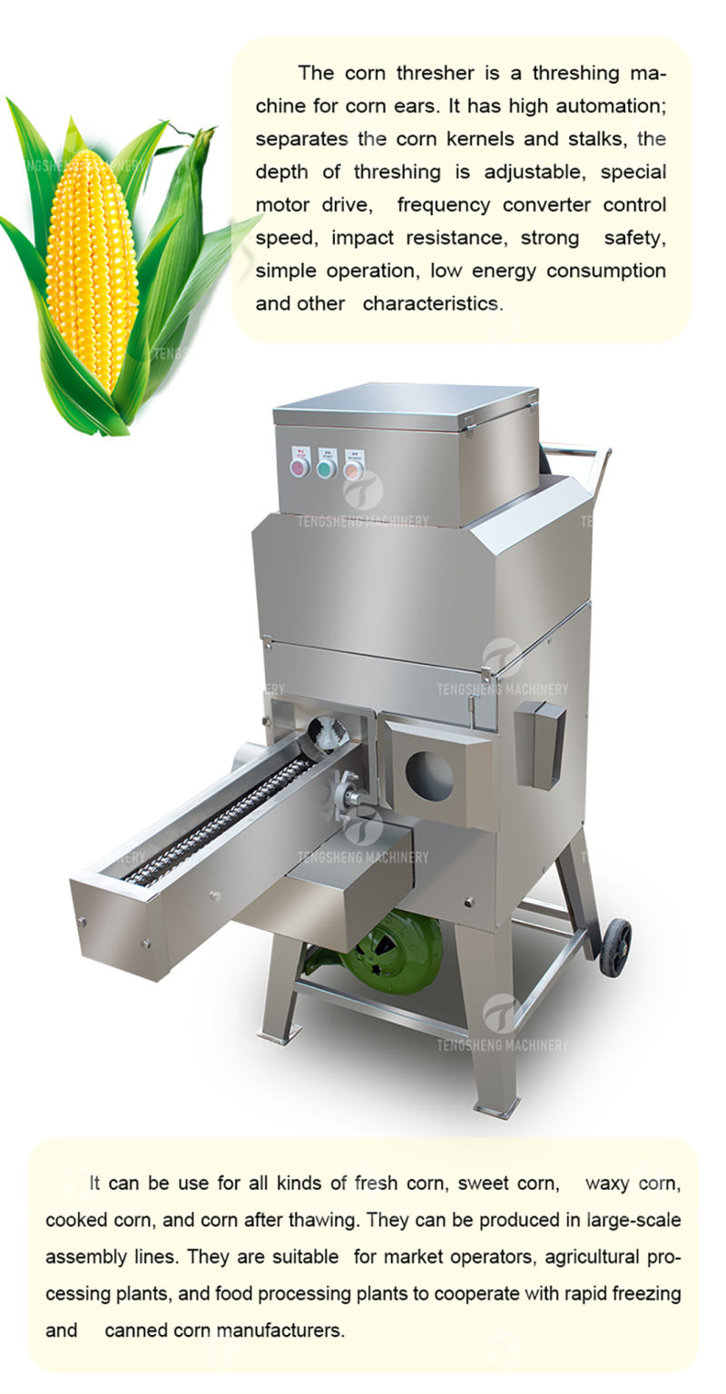 Fresh Corn Cooked Corn Frozen Corn Automatic Thresher Machine (TS-W168L)