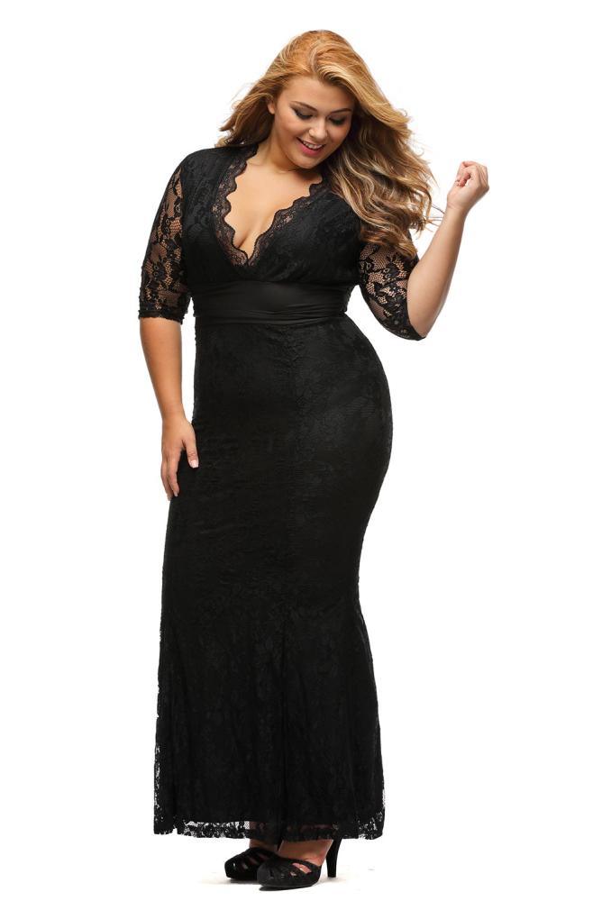 Women Lace Maxi Oversize Bandage Bodycon Party Dress