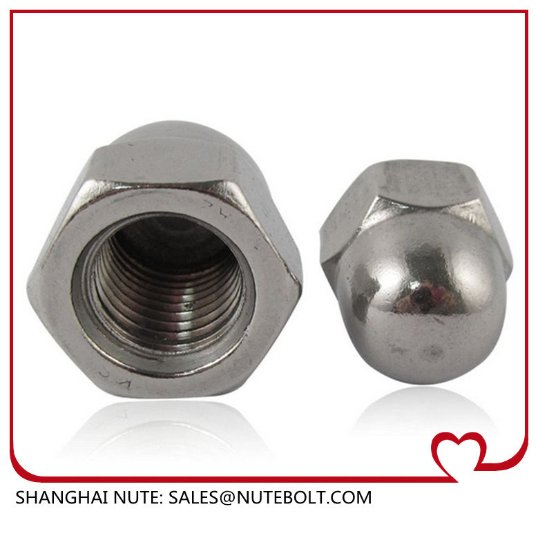 Stainless Steel 304 316 Hex Cap Dome Nuts DIN1587 M8-M52