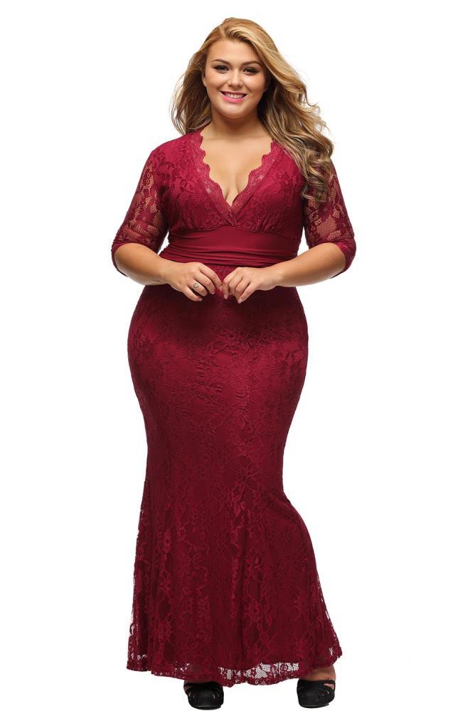 Women Lace Maxi Oversize Bandage Bodycon Party Dress