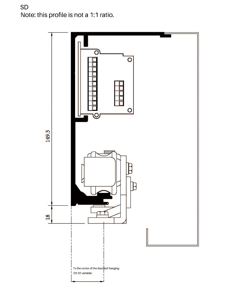 Automatic Sliding Door System for Aluminum Alloy Glass Door