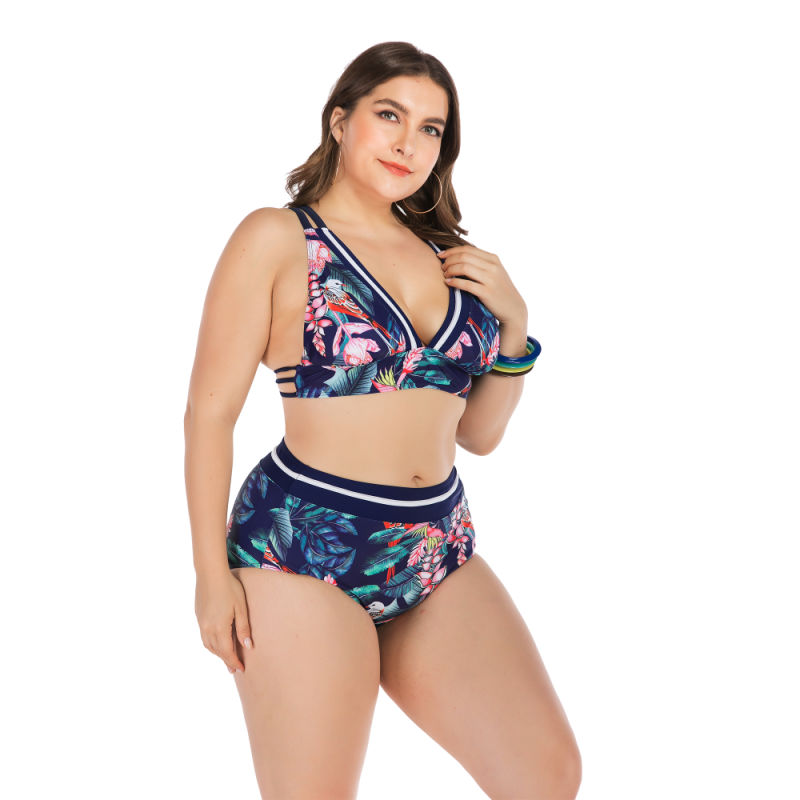 Accept OEM Sexy High Waist Bikini Swimsuit Plus Size Swimwear & Beachwear