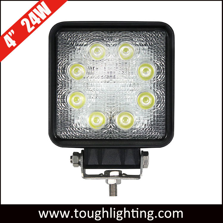 Auto Parts Car Accessories 4 Inch 24W Square Spot Flood LED Truck Lights