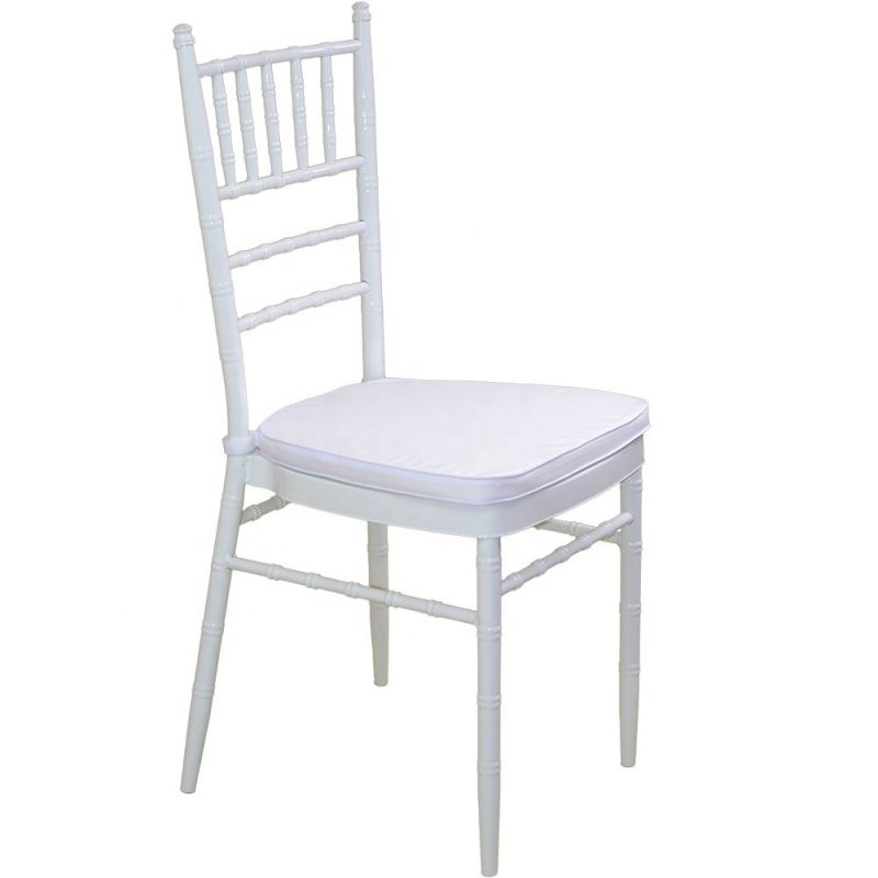 Wholesale Stackable White Tiffany Chairs Wedding and White Cushion