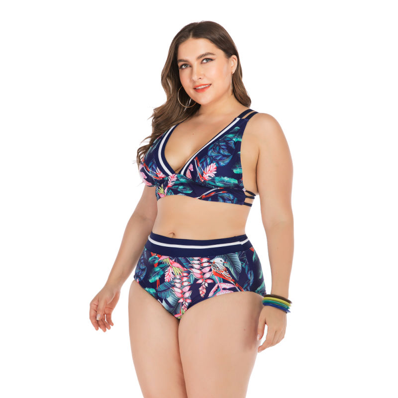 Accept OEM Sexy High Waist Bikini Swimsuit Plus Size Swimwear & Beachwear