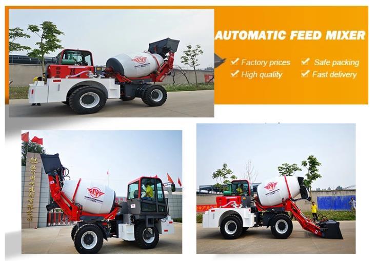 Self-Loading Concrete Mixer Truck Self-Loading Concrete Mixer Truck 3.2 Cubic Meters Self-Loading Concrete Mixer Truck