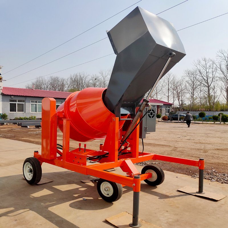 Diesel Engine Concrete Mixer, Concrete Mixer with The Hydraulic Hopper, Concrete Mixer Machine Price