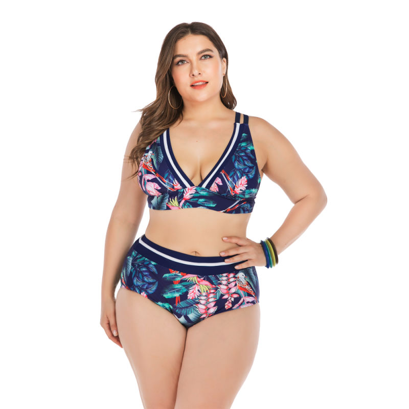 Accept OEM Sexy High Waist Bikini Swimsuit Plus Size Swimwear & Beachwear