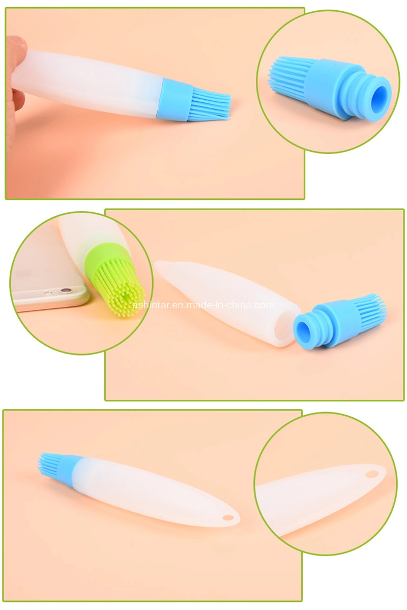 Kitchen Gadgets Portable Basting Brush Heat Resisting Oil Bottle Brushes BBQ Kitchen Utensils
