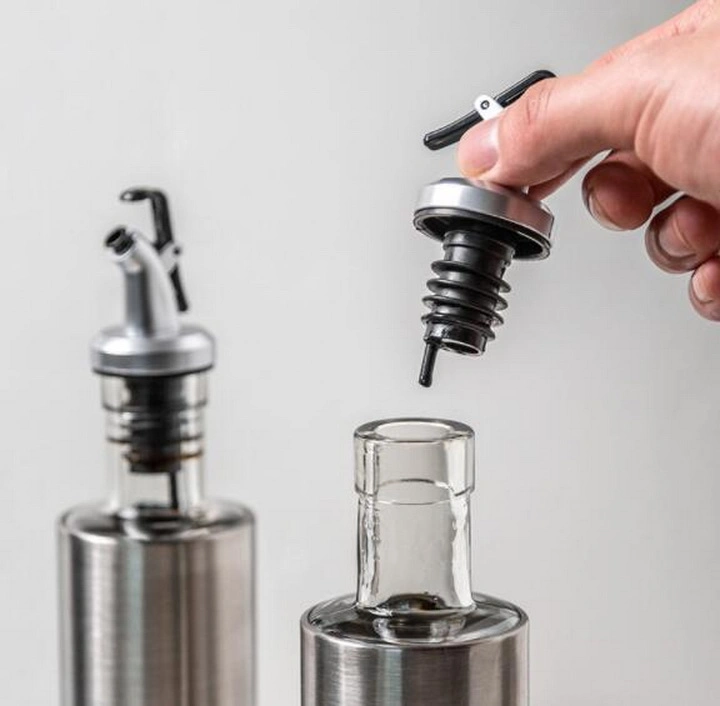 Cheap Olive Oil Dispenser and Vinegar Dispenser and Sauce Oil Bottles with Stainless & Glass Bottle