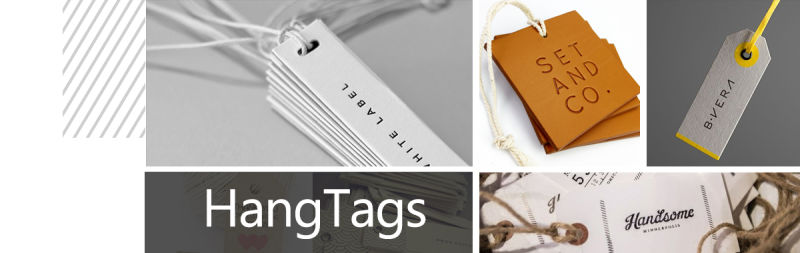 Printing Name Logo Paper Clothing Garment Hang Tag with String and Eyelet