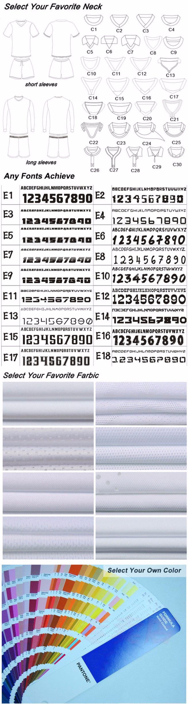 Healong Customized Sportswear Plain Football Jersey with Printing Logo