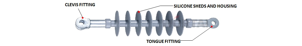 Light Weight Exporting Type 11kv 12kv 15kv 25kv 24kv 33kv 35kv 36kv 70kn Polymer Insulator