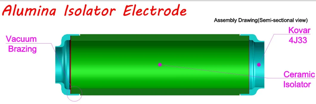 Sgj Electrodes and Spacers Electrical Isolator Be Made of Metalized 96% Alumina Ceramic & Kova 4j33