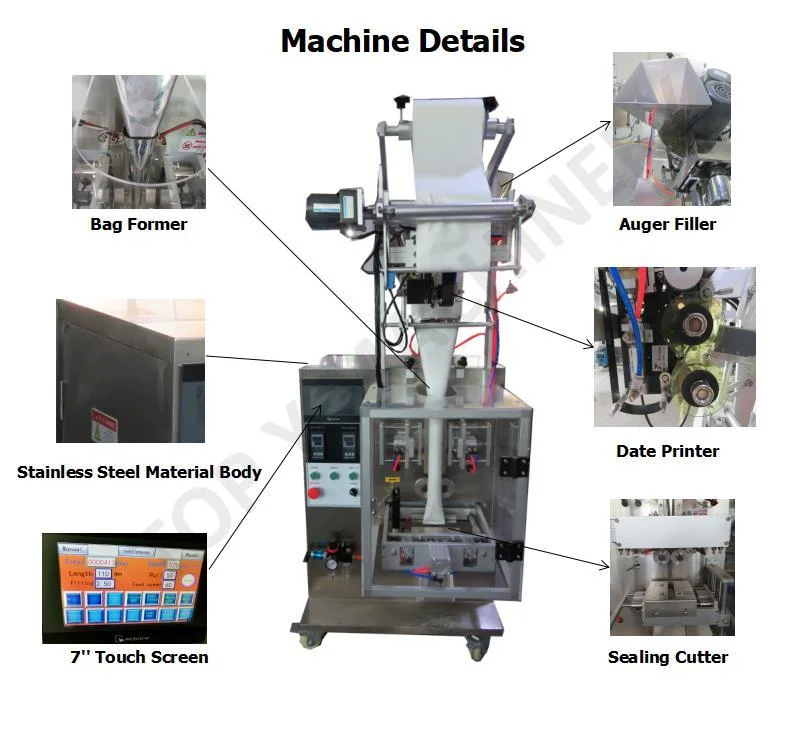 Sugar Salt Packing Machine Granule Sachet Packing Machine for Samll Particle