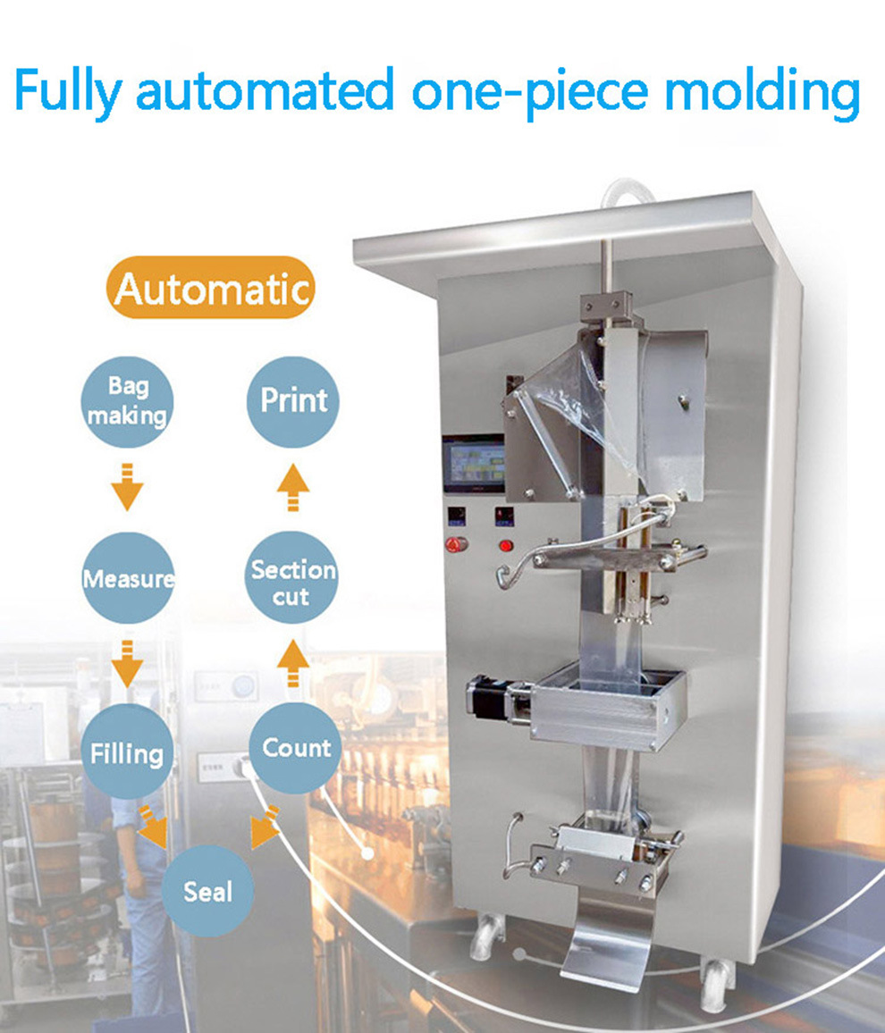 Complete Automatic Liquid Filling Packing Machine Juice Oil Milk Detergent Shampoo Disinfectant Bleaching Liquid Packaging Machine