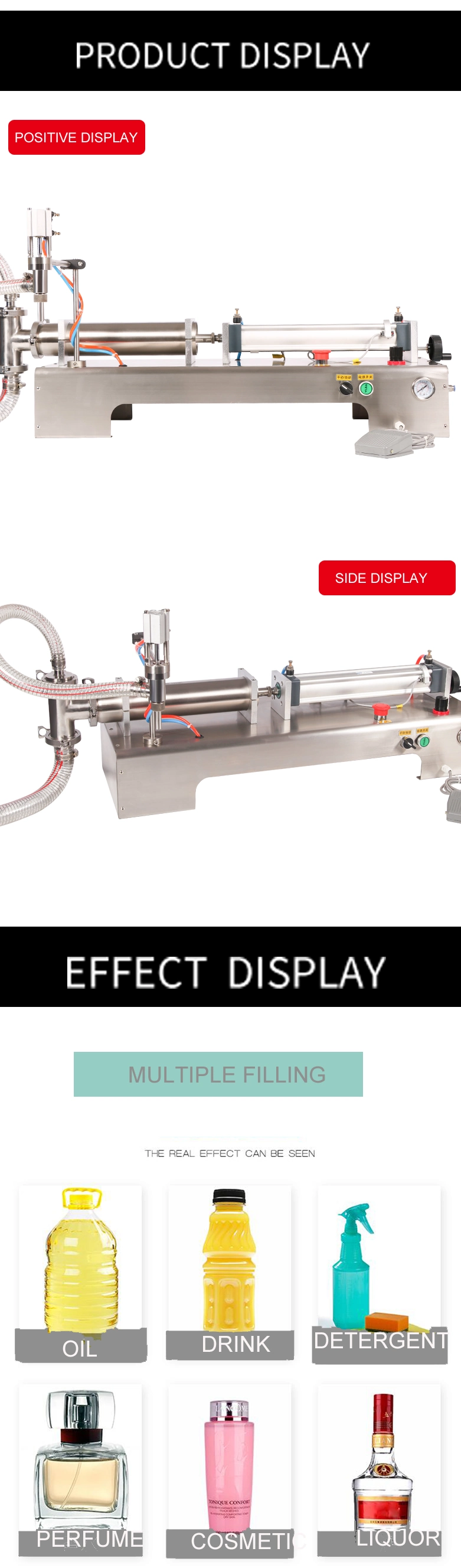 Semi-Automatic Single Head Liquid Filling Machine Filler