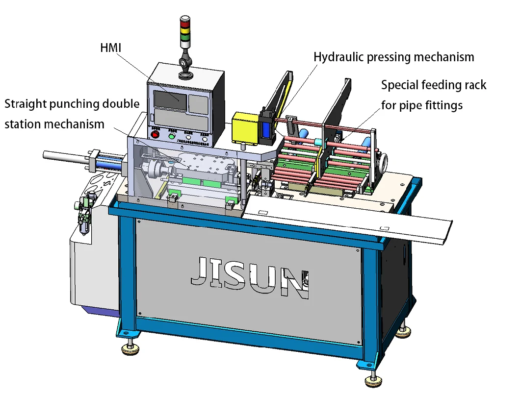 Automatic Single-Head Straight Punching Two-Station Tube End Forming Machine for Air Condition Metal Tube