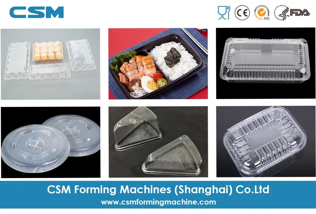 PP Food Bowl Cup Lid Thermoforming Machine Three Station Plastic Blister Forming Machine