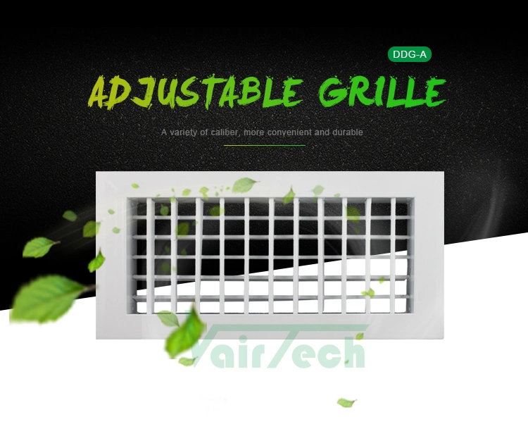 Supply Air Conditioner Aluminum Ceiling Return Double Deflection Layer Air Vent Grille with OBD Filter Optional