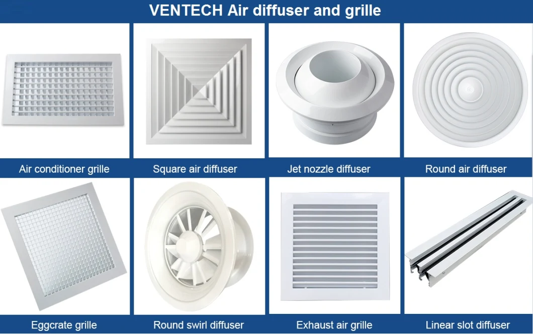 Air Conditioning Duct Ventilation Square Diffuser Return Air Filter Diffusers