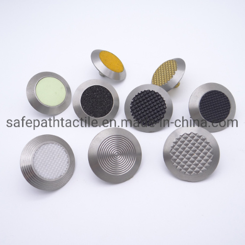 Stainless Steel 316L Carborundum Hardware Tactile Indicators Studs with Smooth Side Face Skirt