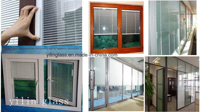 Double Glazed Magnetic Blinds Glass with Magnetic Operation System