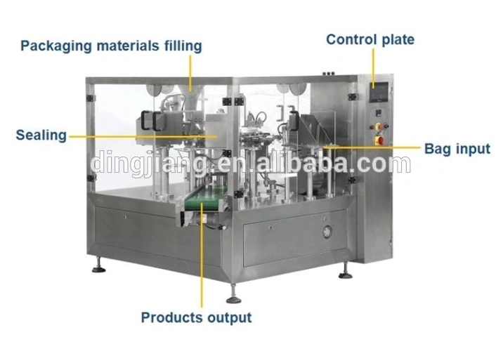 Cat Food Dumplings Glutinous Rice Balls Beans Chocolate Coffee Red Dates Grain Rotary Packing Packaging Machine