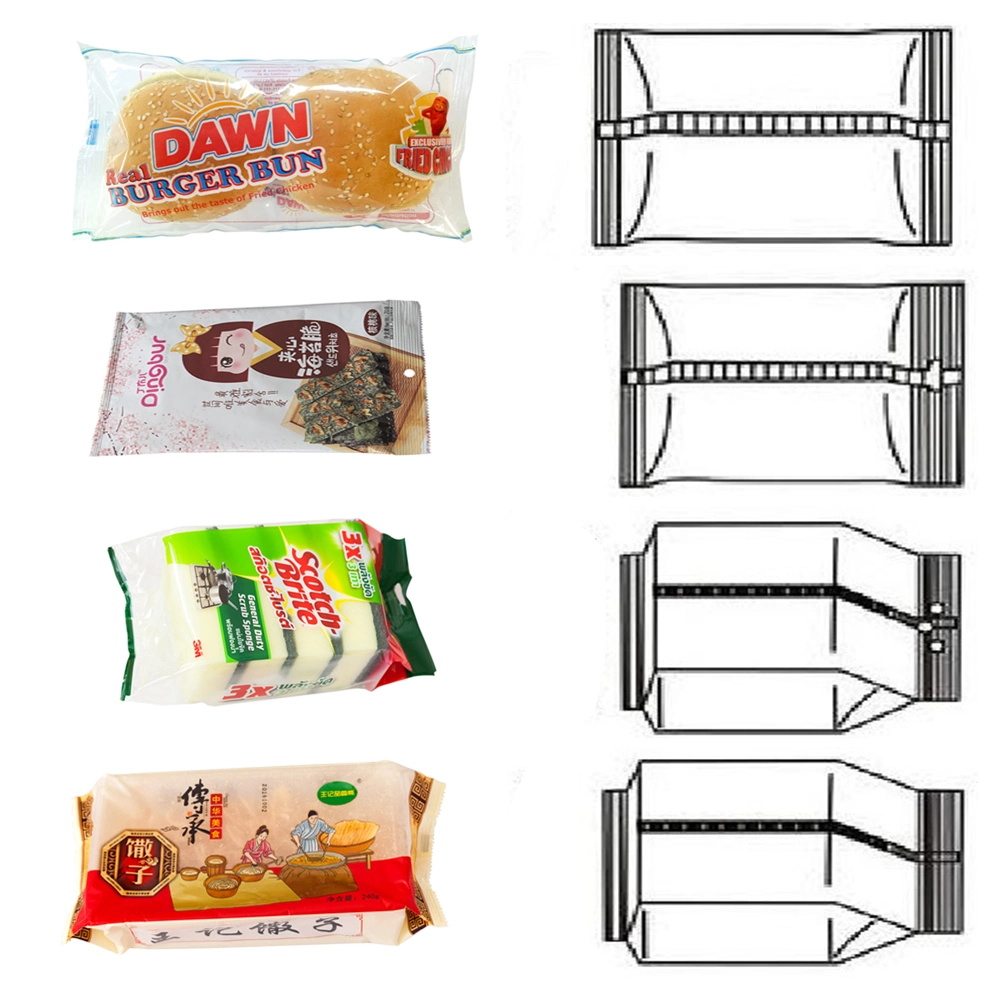 Horizontal Flow Wrapping Machine Flow Pack Food Pillow Automatic Packaging Machine for Frozen Dumpling Samosa