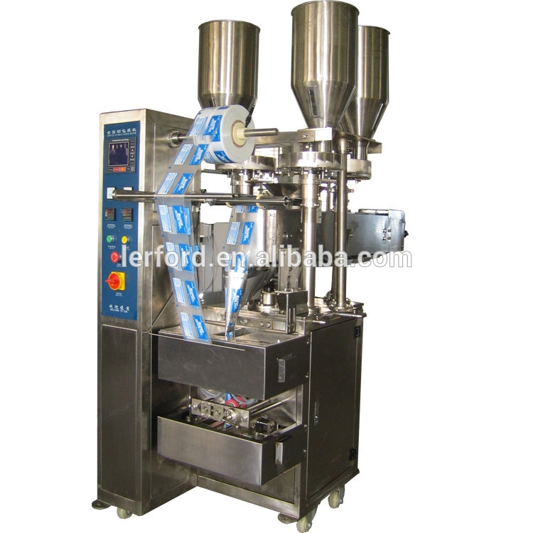 New Design Automatic Vertical Pouch Granule Triple Packing Machine More Material Packing Machine