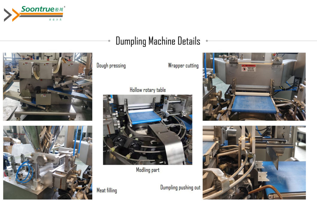 Chinese Soontrue Brand Food Machine Dumpling Making Machine for Frozen Flour Products