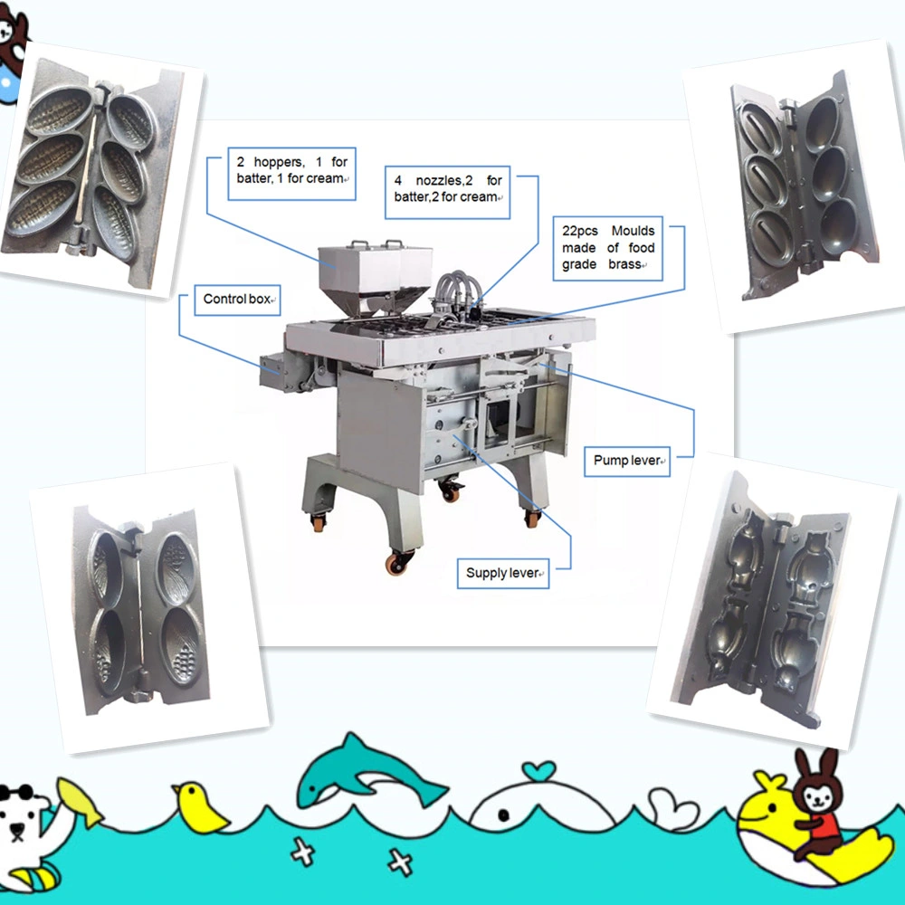 Automatic Korean Custard Manju Cake Making Machine