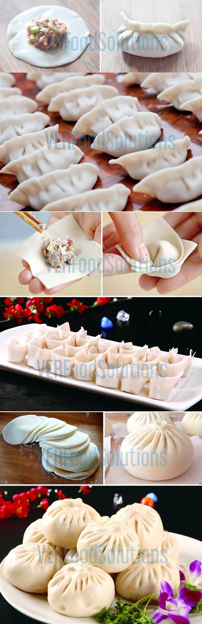 Imitation Handmade Dumpling Wrapper / Dumpling Skin Making Machine