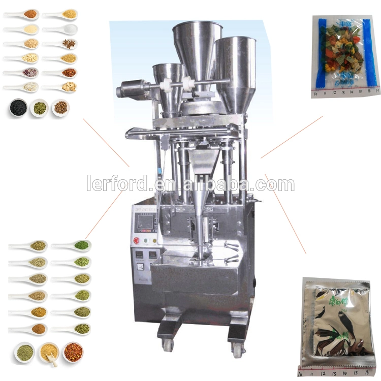 New Design Automatic Vertical Pouch Granule Triple Packing Machine More Material Packing Machine