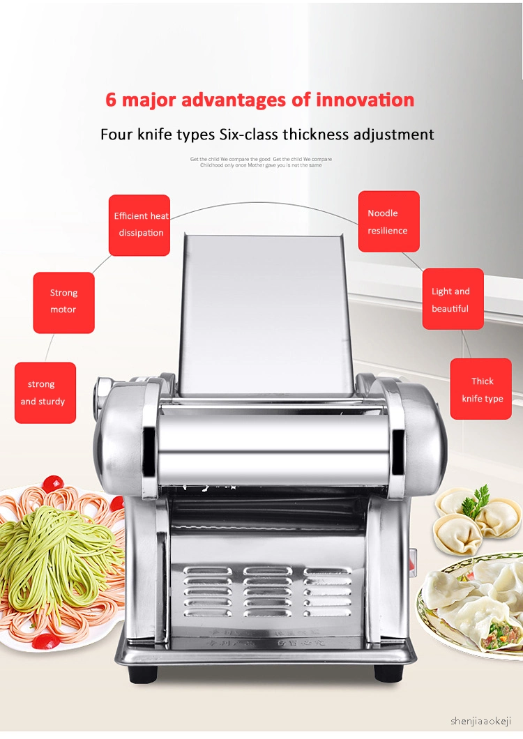 Pressing Flour Machine Home Electric Noodle Automatic Pasta Machine Stainless Steel Noodle Cutting Dumpling Skin Machine