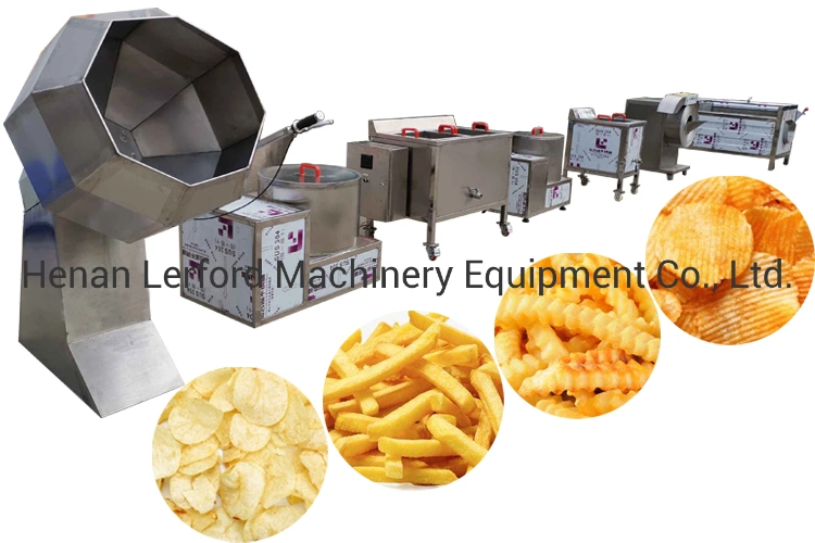 Frozen French Fries Chips Processing Potato Sticks Making Machine Semi-Automatic Fries Production Line