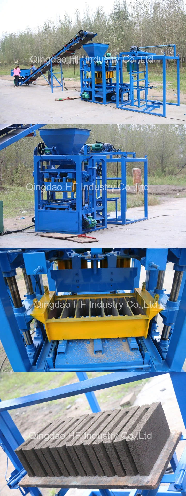 Qt4-26 Vibration Type Semi Automatic Block Making Machine Brick Making