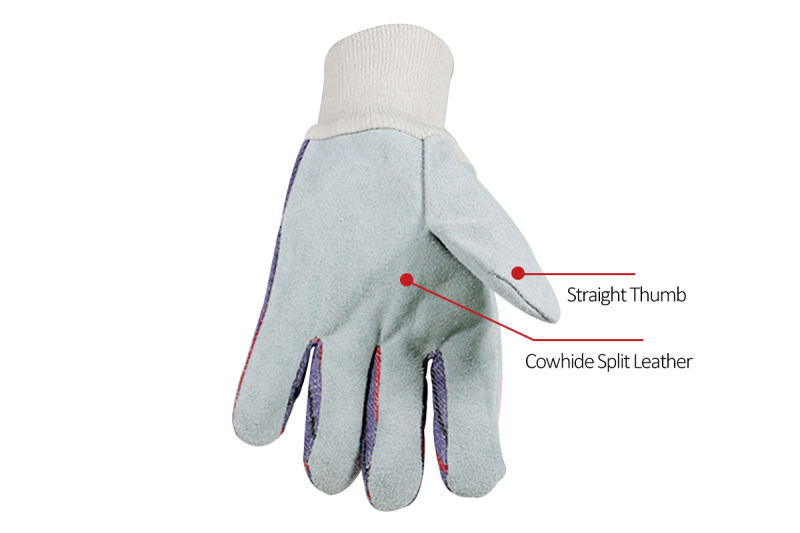 Heavy Duty Work Leather Gloves with Single Palm