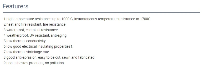High Temperature Glass Fibre High Silica Cloth for Welding