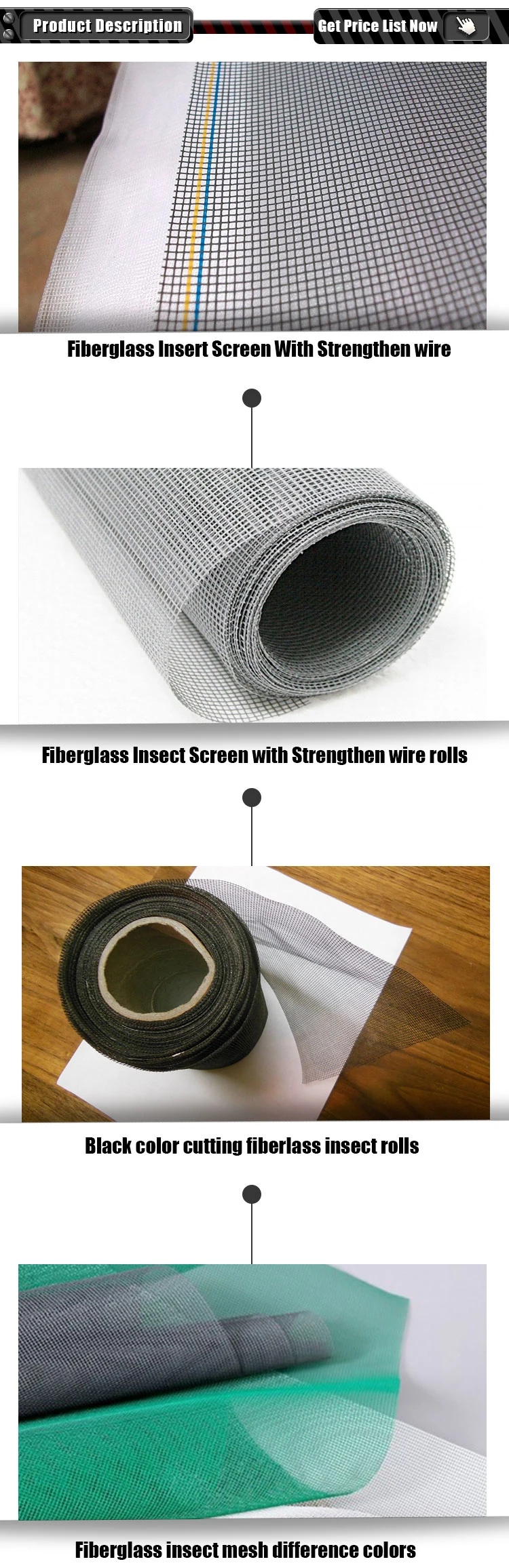 Grey Black Soft Fiberglass Window Net Cloth, Fiberglass Insect Screen