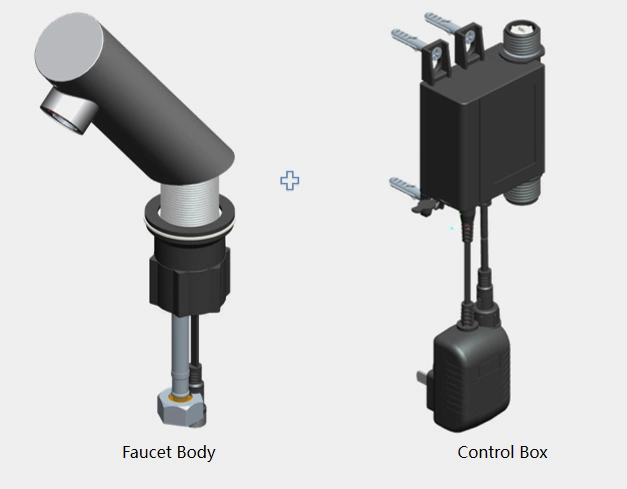 ABS Material Control Box for Touchless Sensor Faucet with Soleniod Valve Battery Pack and Transformer