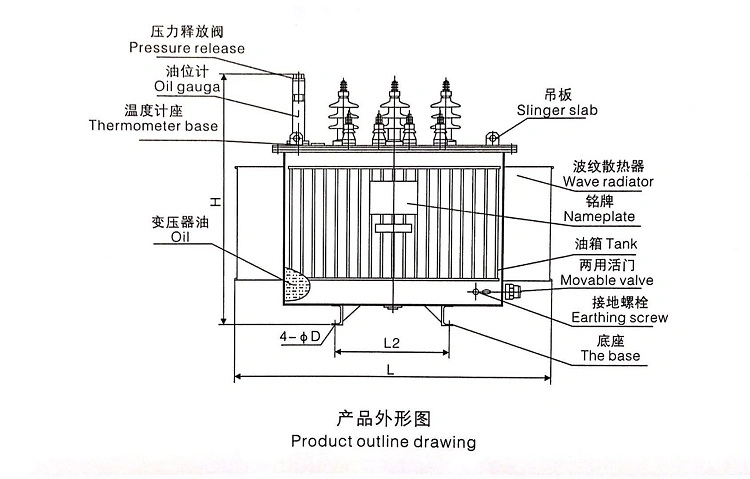 10/0.4kv 3 Phase Oil-Immersed 3D Core Distribution Transformer