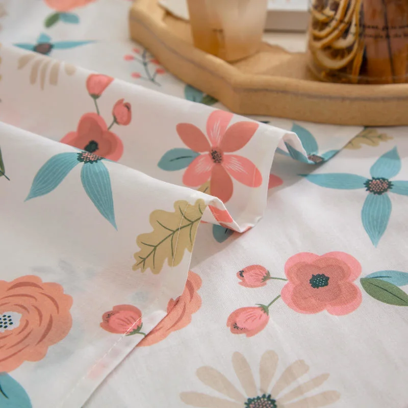 Luxury Bed Sheet Set Cheap Price Comfortable Wrinkle Pink Floral Double Bed Linen