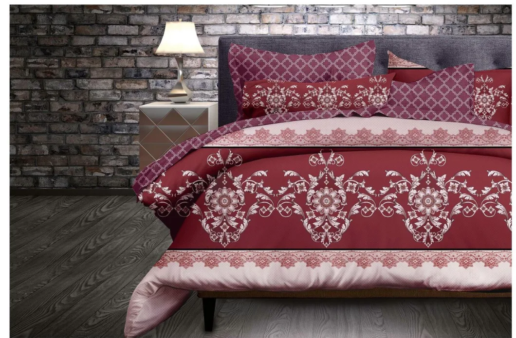 Microfiber Printed Medallion Bedding Set Bed Sheet Set Duvet Cover 4PCS