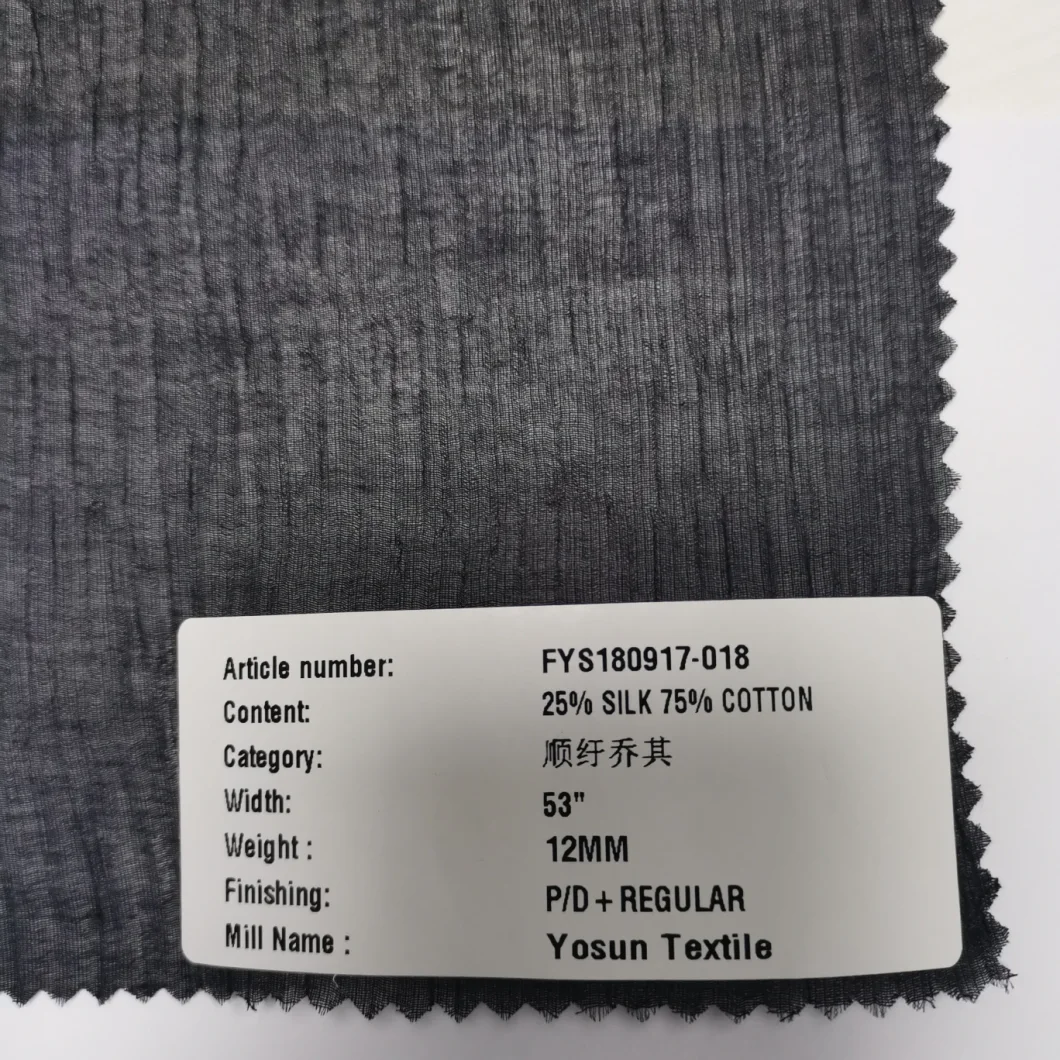 Silk Cotton Silk Crinkle Chiffon