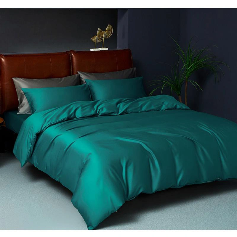 Silk Luxury Bedding Fitted Bottom Sheet Soft Bed Sheets 500 Thread Count Satin